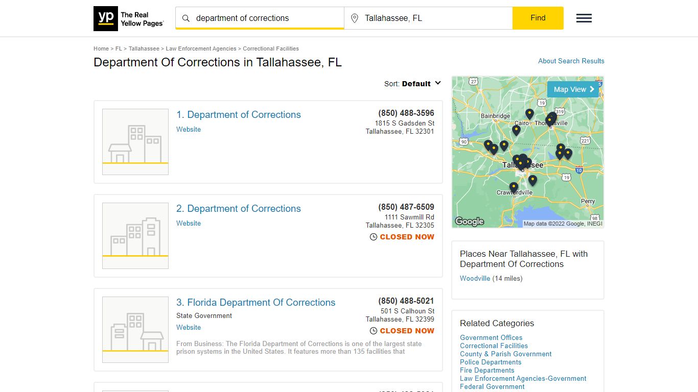 Department Of Corrections in Tallahassee, FL with Reviews - YP.com